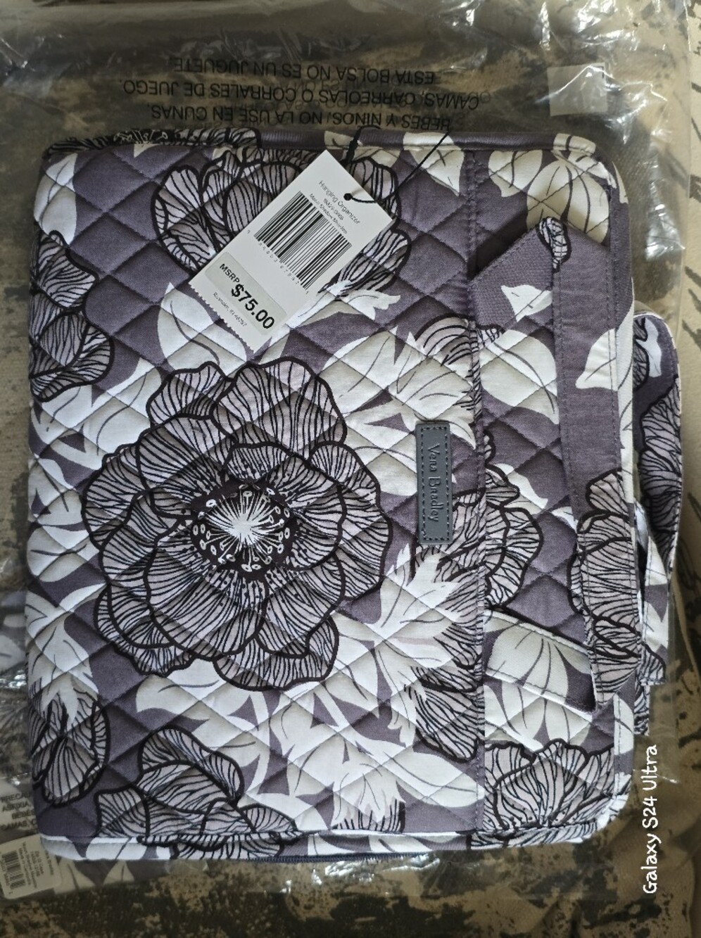 Vera Bradley Hanging Travel Organizer in Moon Shadow Meadow Decor NWT - Picture 5 of 15